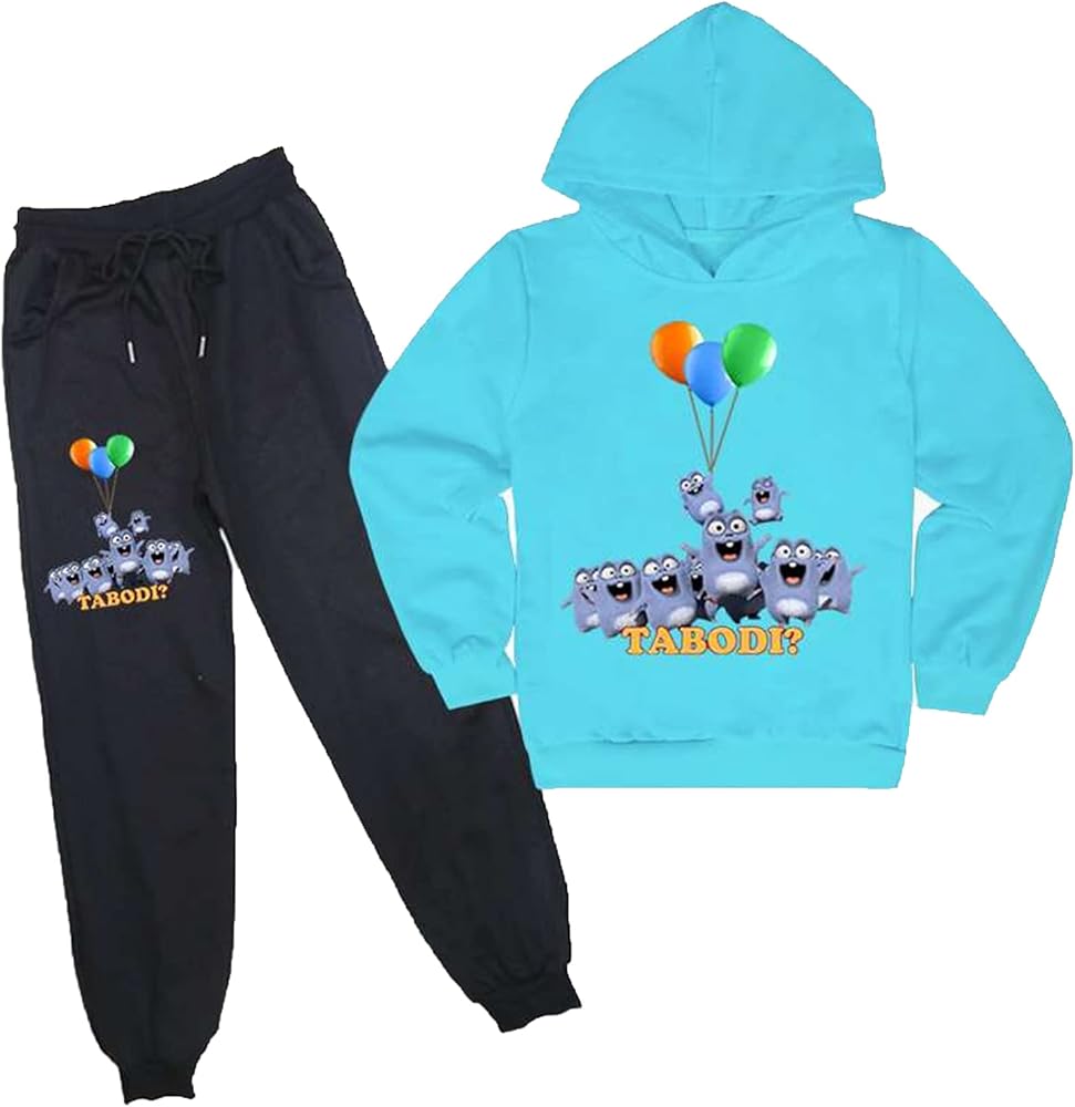 Boys Fall Novelty Cozy Sweatshirts Tracksuits Casual Hooded Pullover Hoodies and Long Pants Sets for Youth