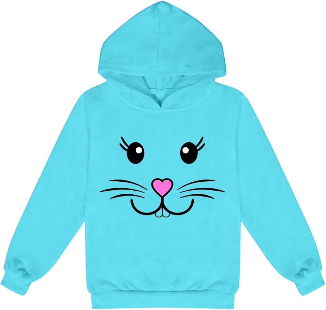 Kids Girls Boys Fleece Pullover Hoodies Cute Printed Hooded Sweatshirts Floral Top Long Sleeve