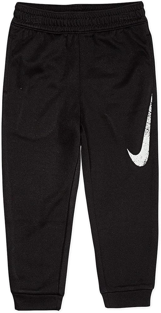 Nike Kids Baby Boy's Therma Fleece Athletic Pants (Toddler) Black 2T Toddler