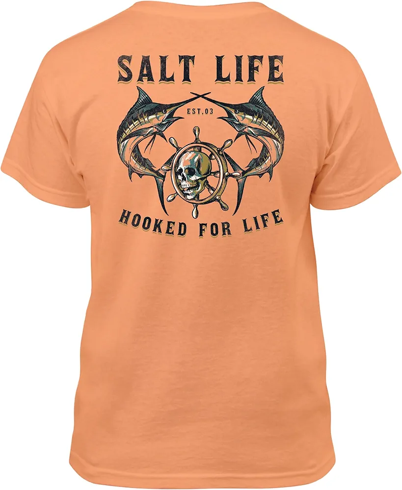 Salt Life Boys' Hooked for Life Youth Short Sleeve Classic Fit Shirt