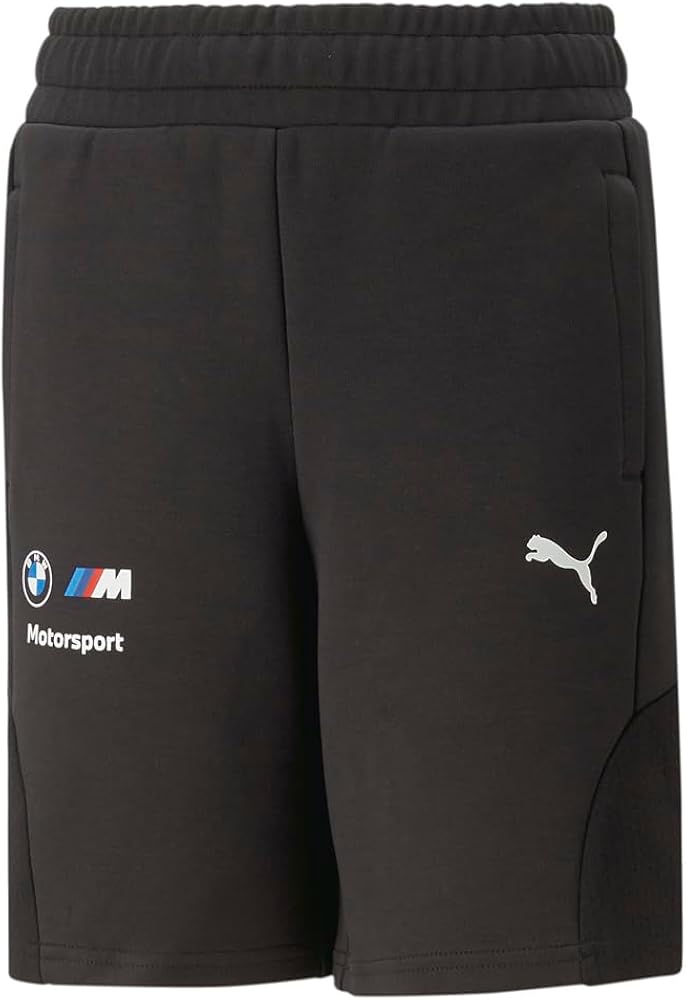 Puma Kids Boys Bmw Mms Sweat Shorts Athletic Bottoms Casual - Black - Size S