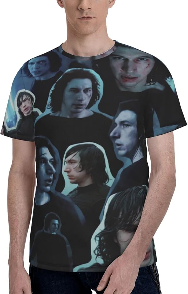 Adam Driver T Shirt Boys Summer Comfortable Fit Soft Short Sleeve O-Neck Basic Tee Tops