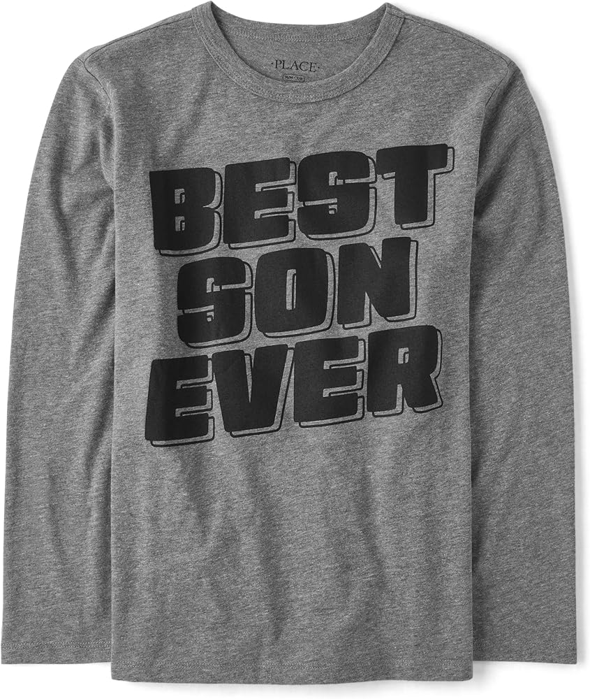 The Children's Place boys Best Son Ever Graphic Long Sleeve T Shirt