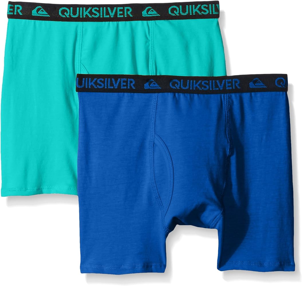 Quiksilver Little Boys' Yellow Gray Boxer Brief (Pack of 2)