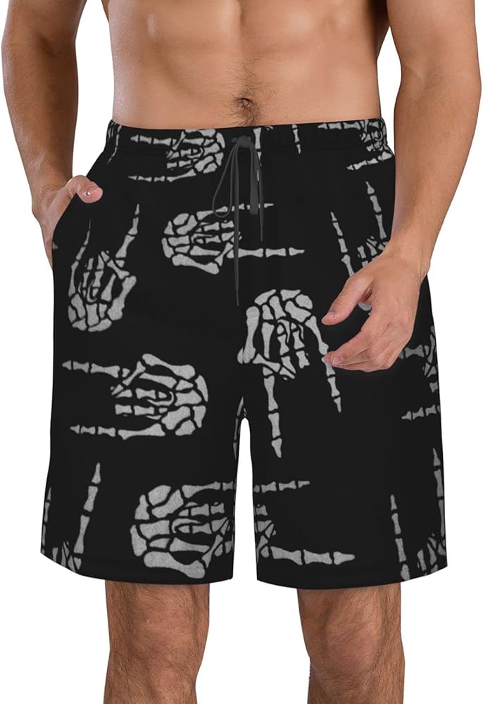 Mens Loose Short Pants Comfort Swimwear Fashion Shorts with Pockets