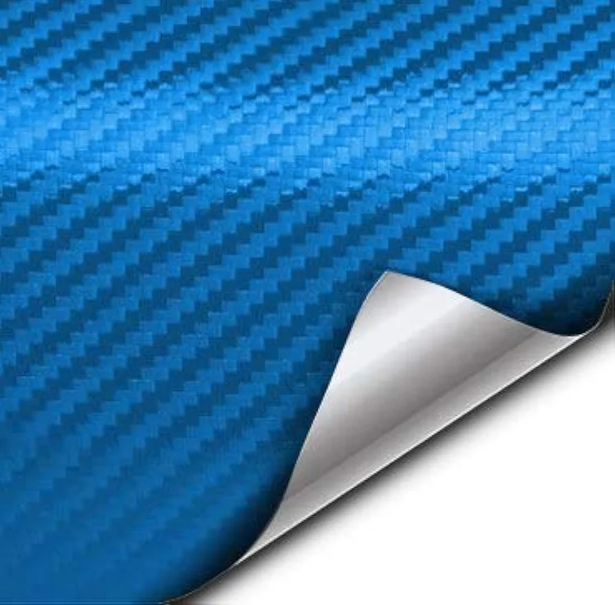 VViViD® XPO Electric Blue 3D Carbon Fiber Vinyl Wrap Roll with Air Release Technology (1ft x 5ft)