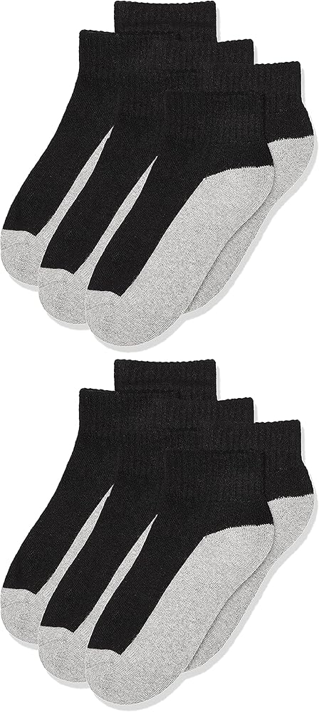 Jefferies Socks Boys 2-7 Seamless Sport Quarter Half Cushion 6 Pack Socks