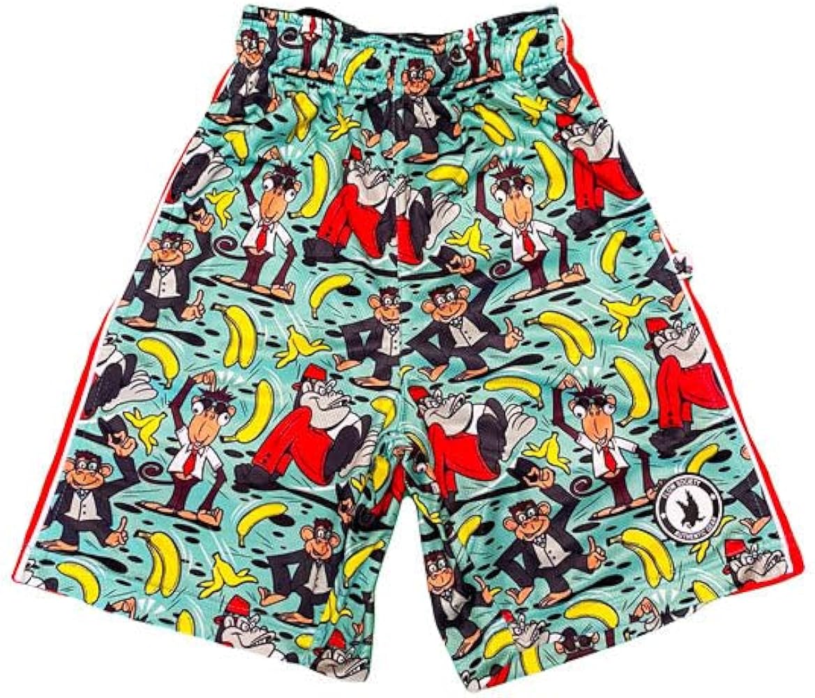 Flow Society Teal Monkey Suit Boys Lacrosse Shorts | Boys LAX Shorts | Lacrosse Shorts for Boys | Kids Athletic Shorts