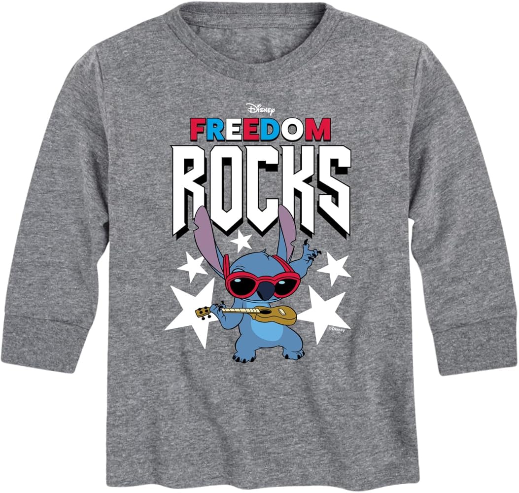 Disney Lilo & Stitch - Freedom Rocks - Youth Long Sleeve Graphic T-Shirt