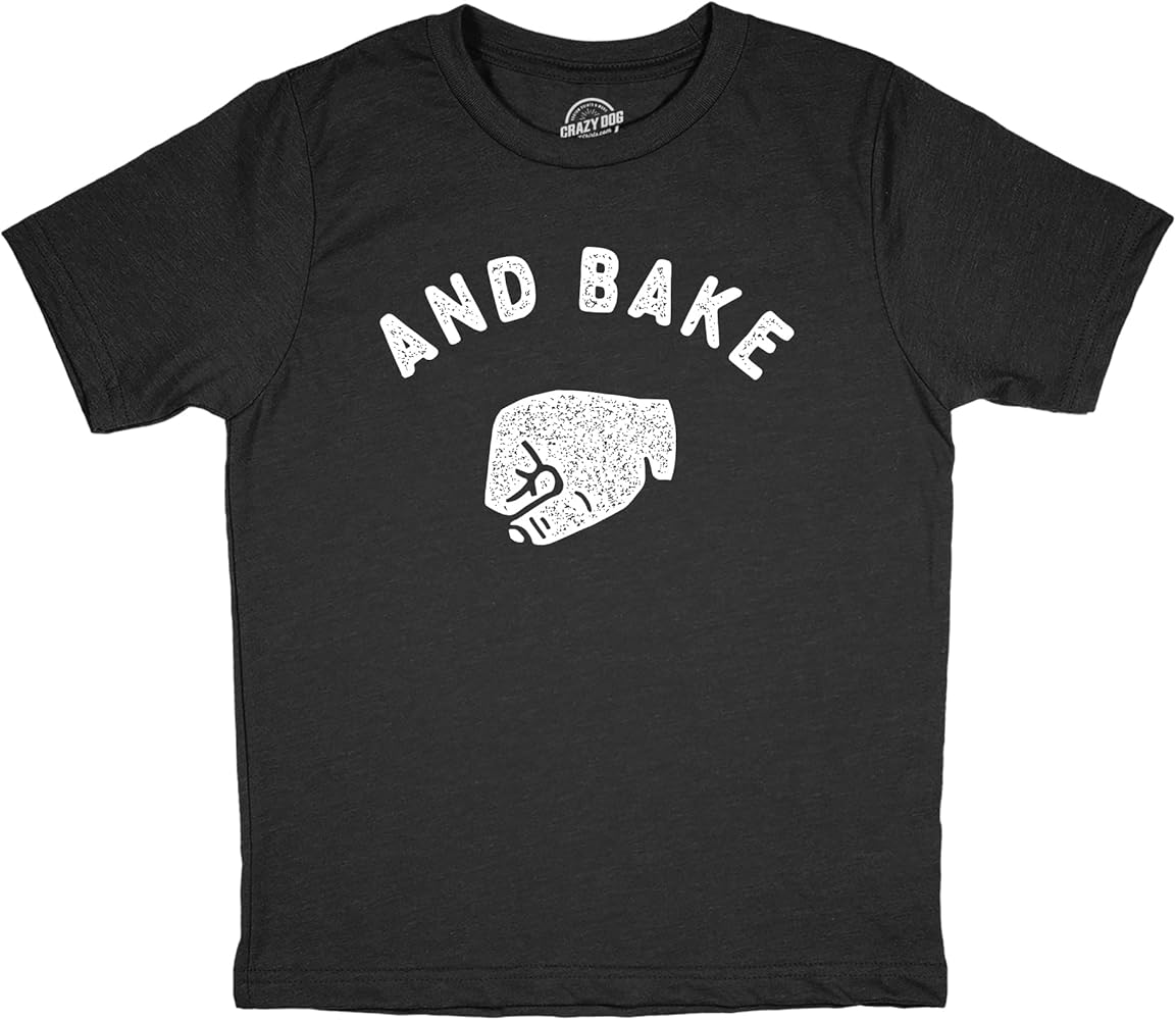 Youth and Bake T Shirt Funny Best Friend Fist Bump Joke Tee for Kids