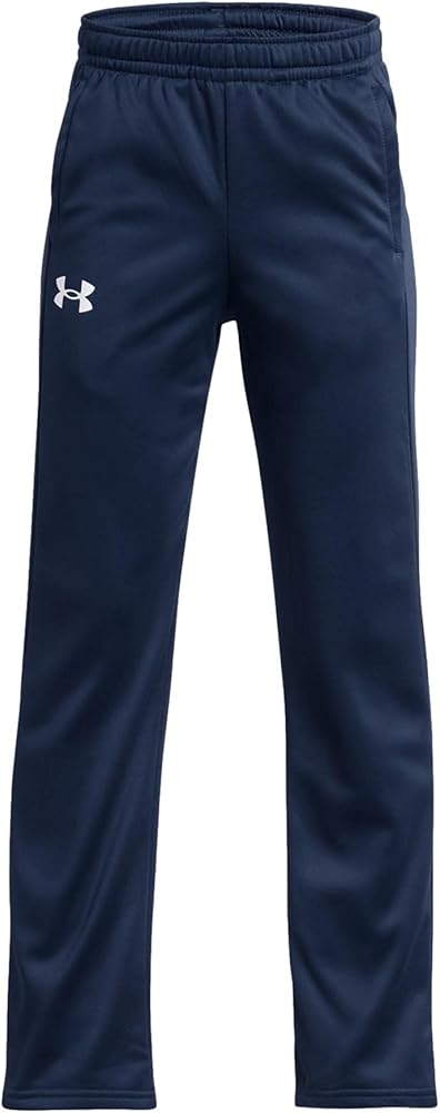 Under Armour Boys' Armourfleece Straight Leg Pant (as1, Alpha, m, Regular, Academy Blue/White, Medium)