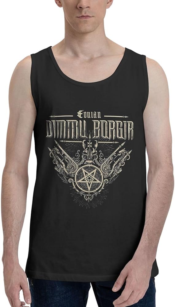 Dimmu Borgir Band Tank Top T Shirt Mens Summer Sleeveles Shirts Fashion Exercise Vest Black