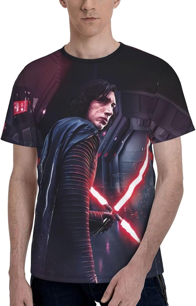 Adam Driver T Shirt Man's Summer Comfortable Fit Soft Short Sleeve Round Neck Basic Tee Tops