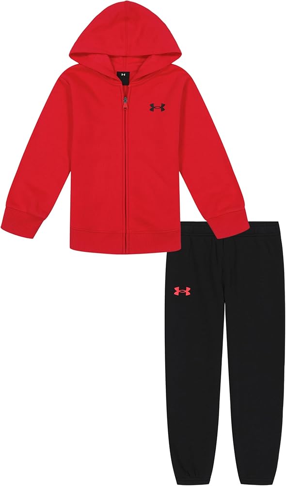 Under Armour boys Long Sleeve Logo Hoodie & Joggers Set