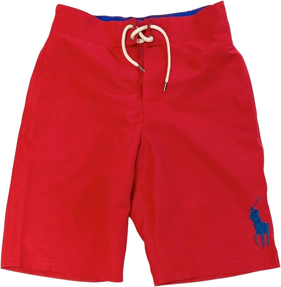 POLO RALPH LAUREN Boys Kids Swim Trunks Size 18-20 XL Red