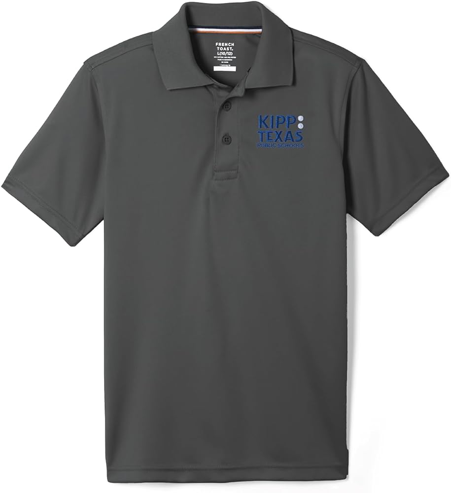 French Toast Kids' Short Sleeve Performance Polo Shirt for Kipp Texas School