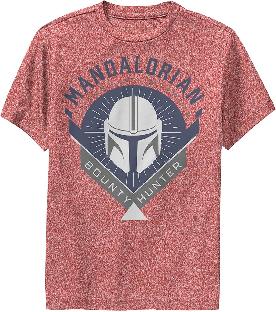 STAR WARS Boy's The Mandalorian Warrior Emblem Performance Tee