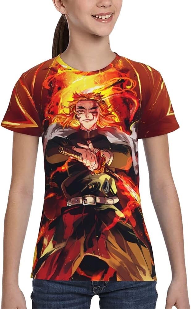 Anime Print Unisex Teens Casual Novelty Short Sleeve T Shirt Summer Fashion Pullover Sports Tops