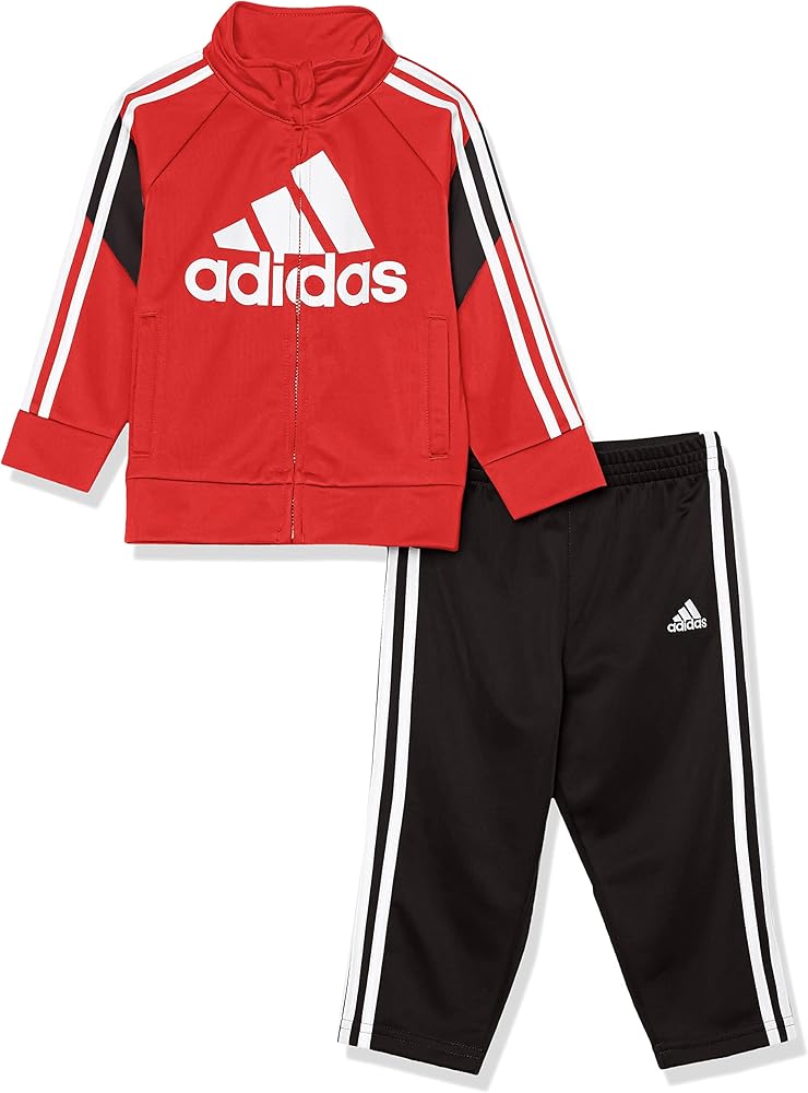 adidas boys 2 Piece Colorblock Tricot Track Set