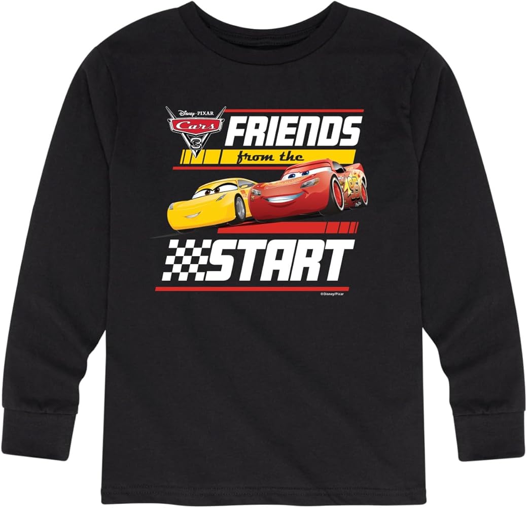 Disney Cars - Friends from The Start - Toddler and Youth Long Sleeve Graphic T-Shirt