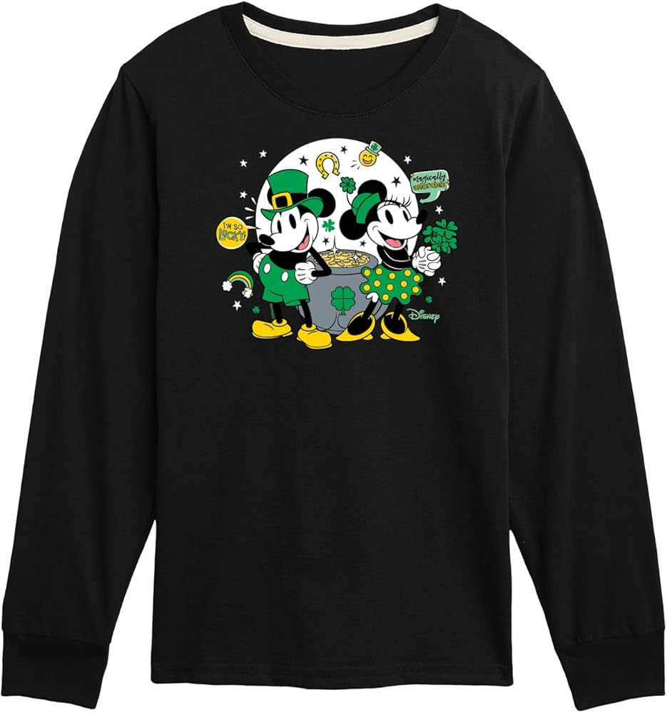 Disney Mickey and Minnie Pot of Gold - Toddler and Youth Long Sleeve Graphic T-Shirt