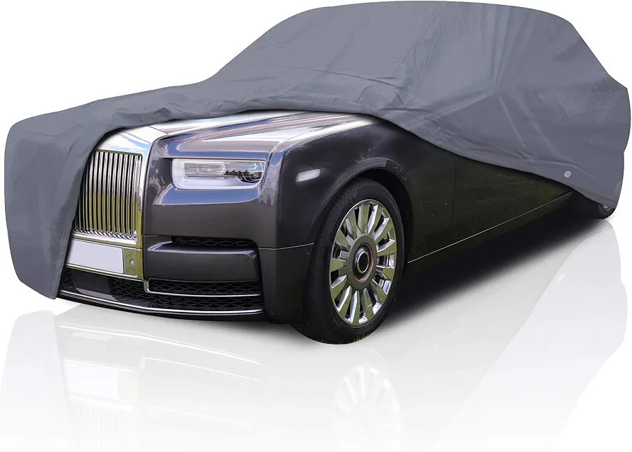 DaShield Ultimum Series Supreme Car Cover for Rolls Royce Ghost LWB 2010-2023 Sedan 4-Door Breathable Full Coverage Semi Custom Fit Car Cover, Outdoor All Weather Protection