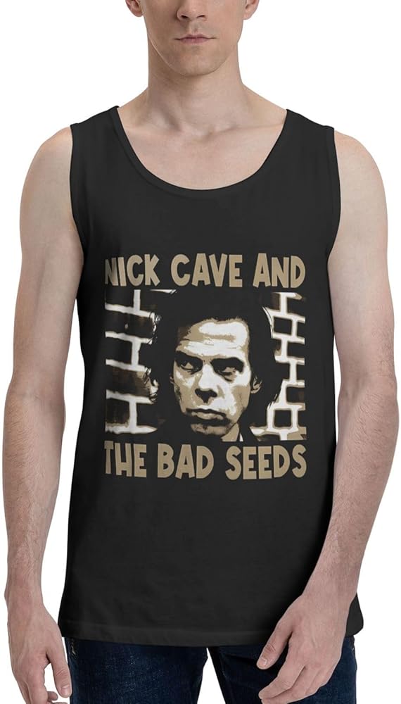 Nick Cave and The Bad Seeds Band Tank Top T Shirt Man's Summer Sleeveles Tops Fashion Exercise Vest Black