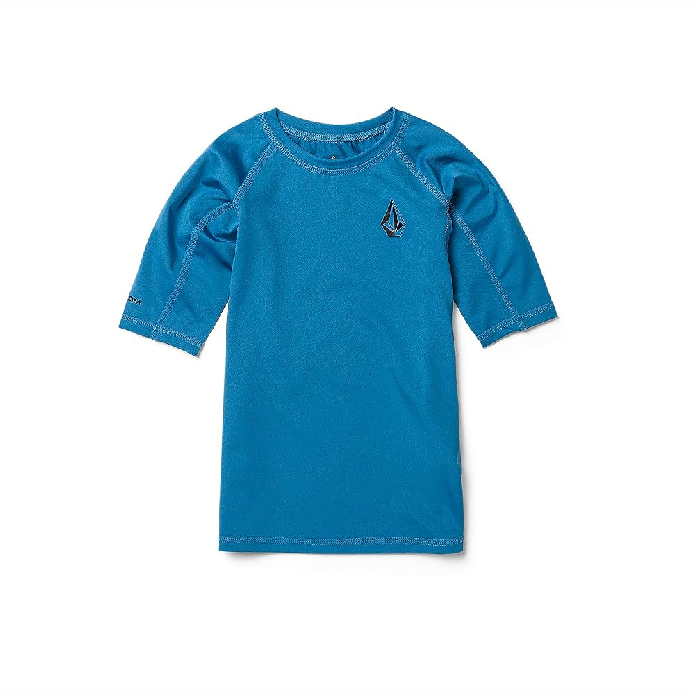 Volcom Boys' Lido Solid Lycra Short Sleeve Rashguard 50+ Uv Protection