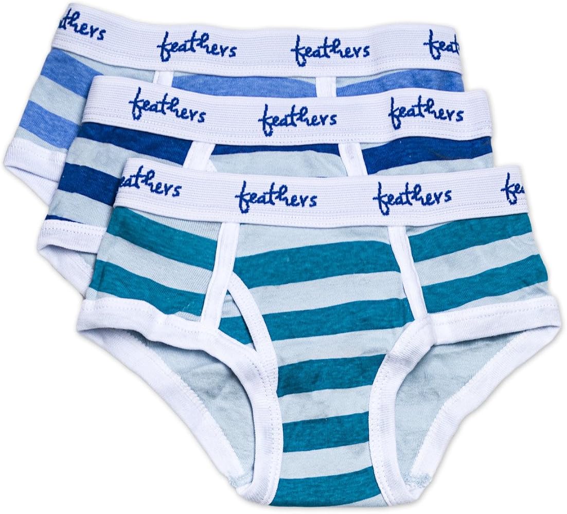 Feathers Boys Multi Stripe Snug Fit Tagless Briefs Underwear - (3/pack)