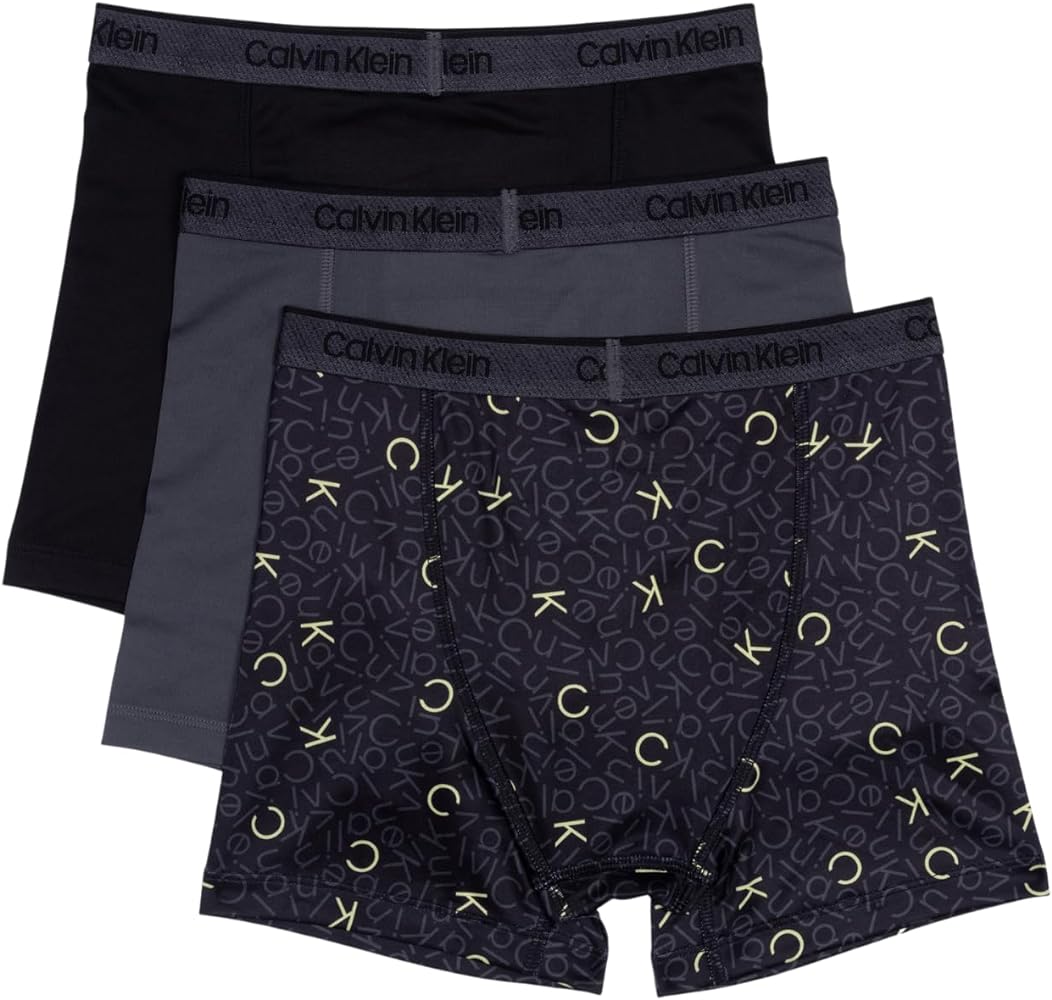 Calvin Klein Boys' Performance Boxer Brief Underwear 3 Pack