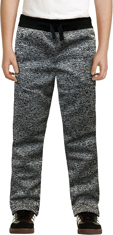 Southpole Boys' Open Bottom Marled Fleece Sweatpants, Age 8-18