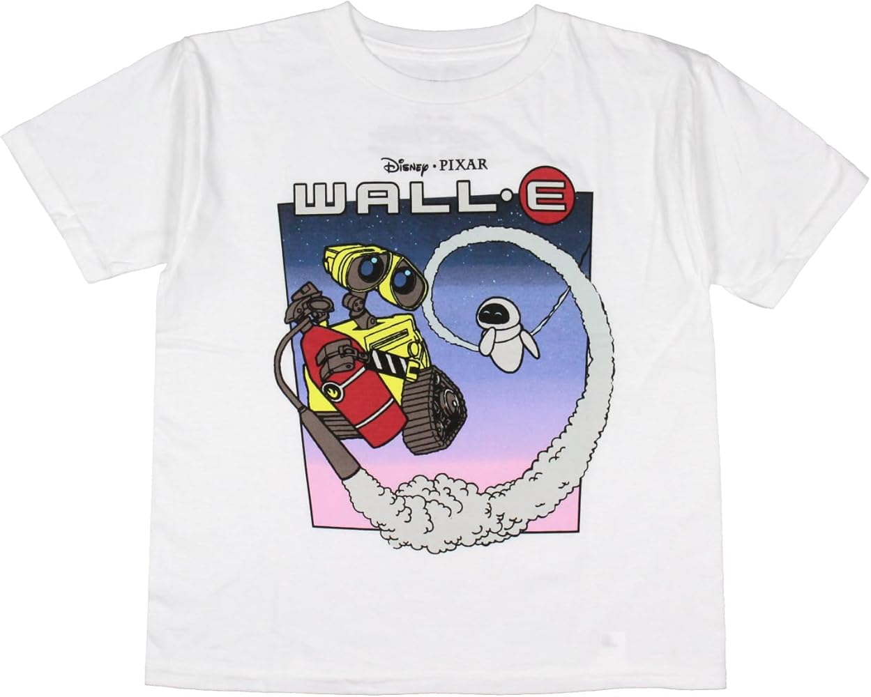 Disney Wall-E Boys' Flying with Eve Space Journey Kids Graphic Print T-Shirt