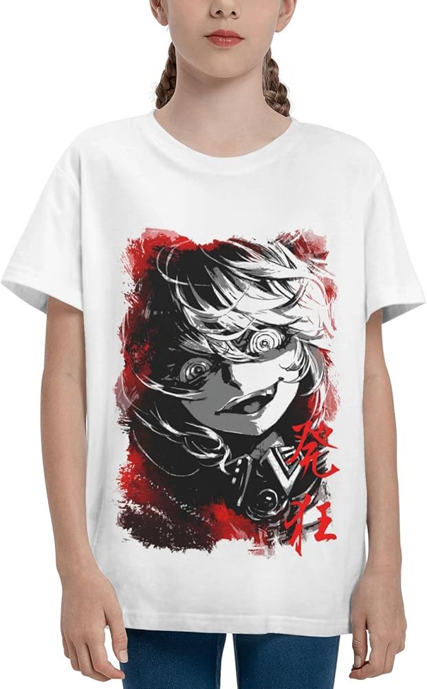 Anime Saga of Tanya The Evil Shirt Boys Girls Round Neck Short Sleeve Cotton Tees