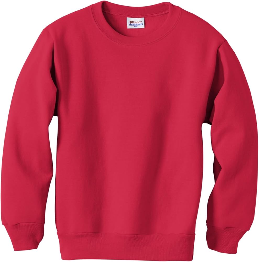 Hanes Boys Comfortblend EcoSmart Crewneck Sweatshirt, XL, DP Red