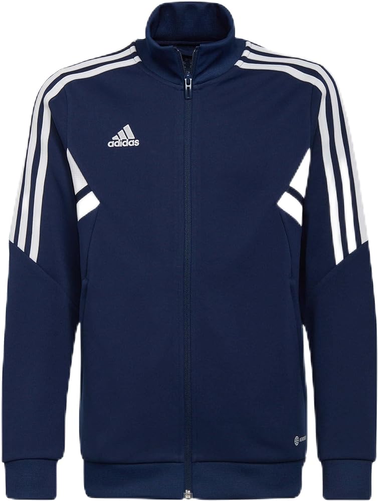 adidas Youth Soccer Condivo 22 Track Jacket - Sporty Details, Zip Pockets, Made with 100% Recycled Materials