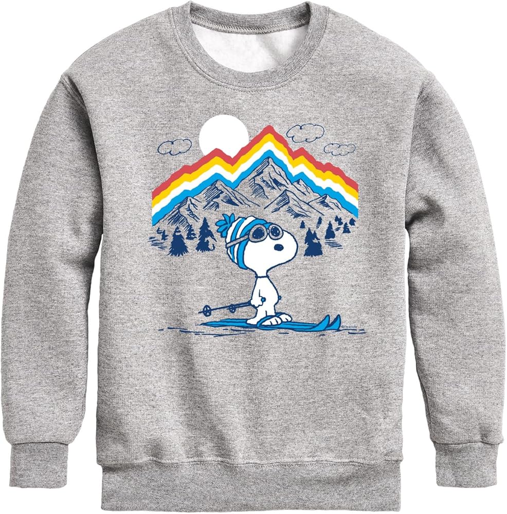 HYBRID APPAREL - Peanuts - Snoopy Mountain Retro - Toddler & Youth Crewneck Fleece Sweatshirt