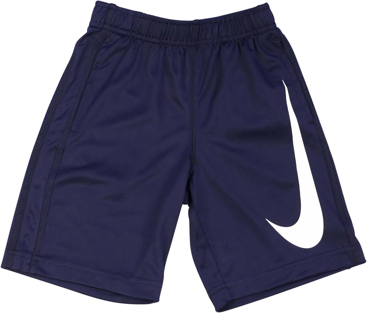 Nike Little Boys' Big Swoosh Performance Shorts (7, Navy)