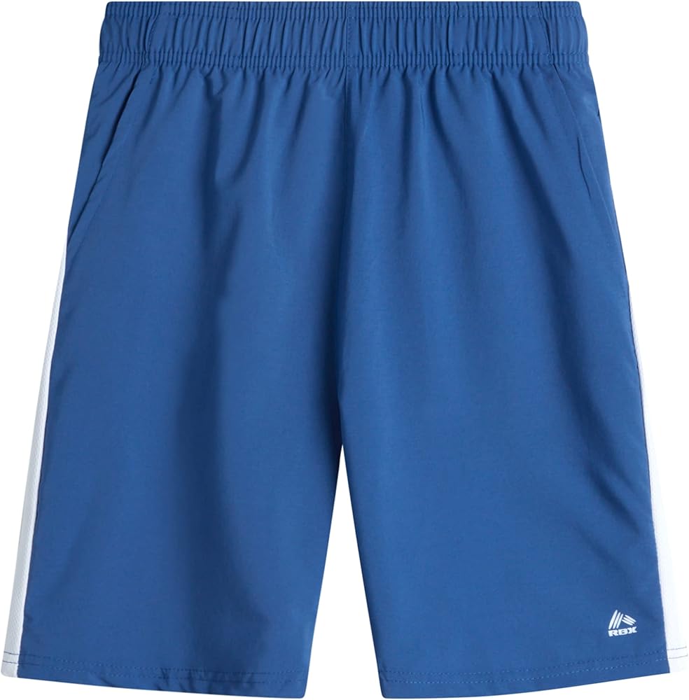 RBX Boys Active Shorts - Kids Athletic Performance Basketball Shorts with Pockets - Woven Gym Shorts for Boys (8-16)