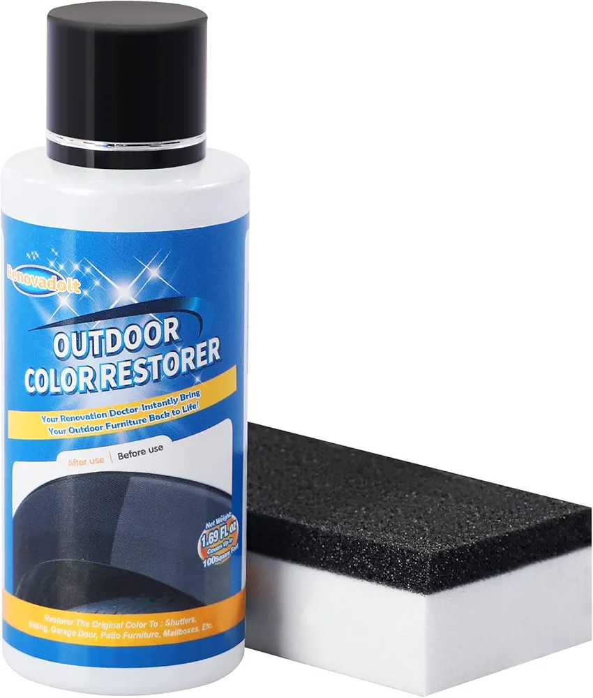 Plastic Outdoor Color Restorer for Cars 50ml, Ceramic Coating Trim Restores Faded Sun-Damaged and Oxidized Possessions Plastic, Rubber, Vinyl, Metal Painted Surfaces