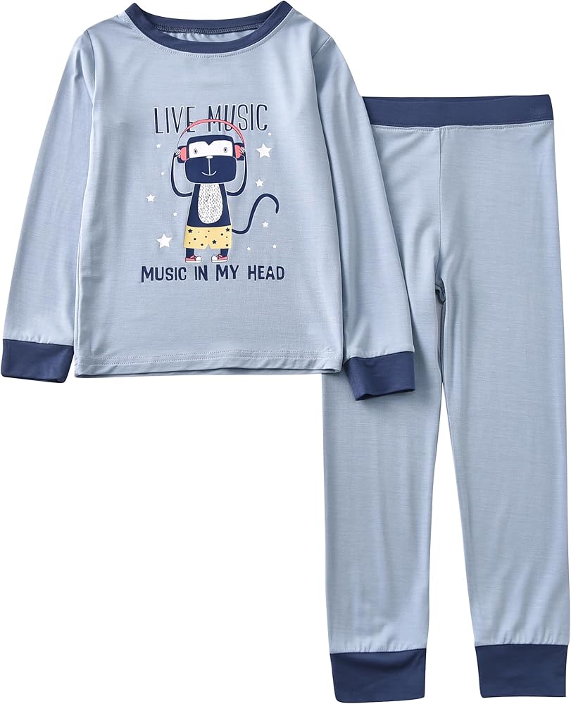 Toddler Pants Sets 3-5T for Baby Boys & Girls, Kids Long Sleeve Tee and Pants, 2-Piece Pants Sets Soft