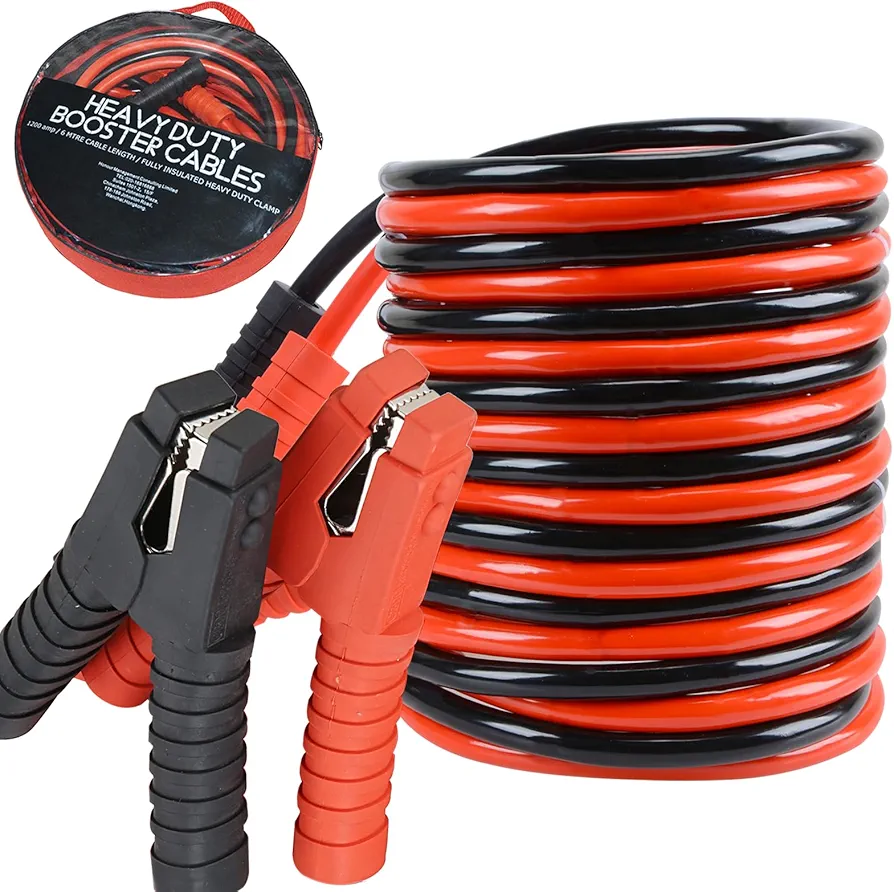 Jumper Cables, Heavy Duty Automotive Booster Cables 0 Gauge 20Ft 3000AMP with Carry Bag for Trucks Car SUV Jump Starting Dead or Weak Batteries