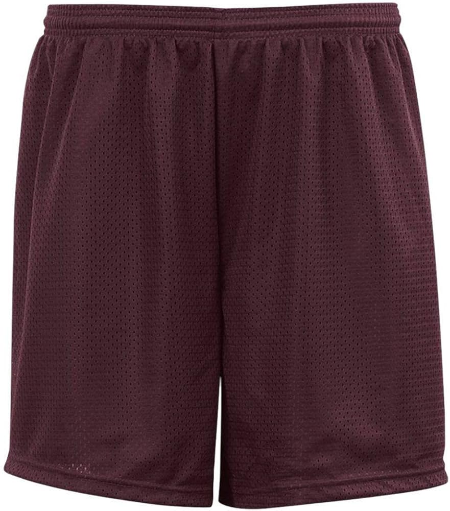 5209 - Mesh Youth Shorts, Maroon, Small