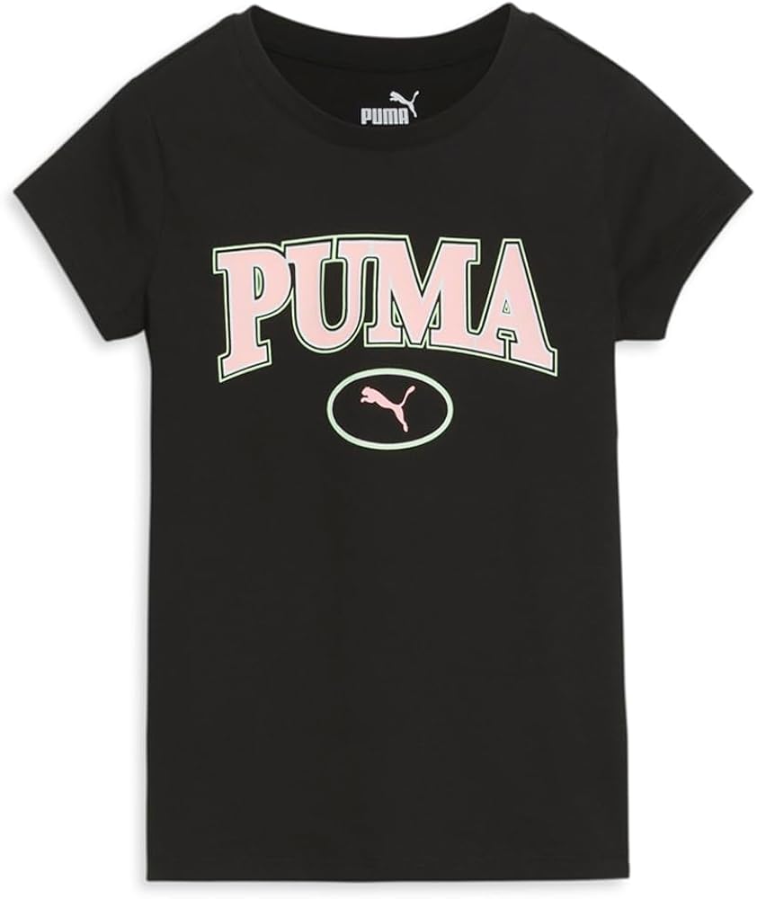 Puma Kids Boys Academy Pack Crew Neck Short Sleeve T- Shirt Athletic Tops Casual - Black