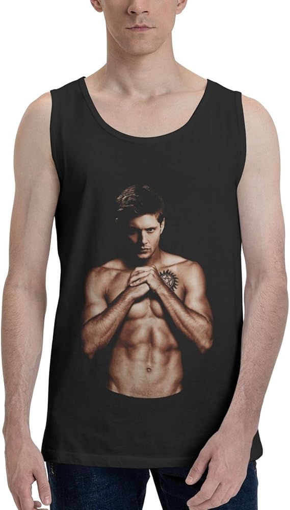 Jensen Ackles Tank Top Boys Summer Sleeveless Tee Cool Workout Swim Beach Shirts for Bodybuilding Gym Fitness Training