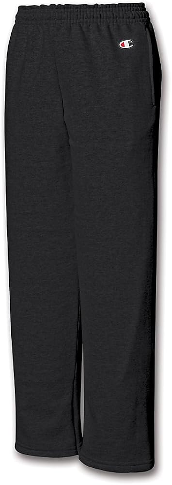 Champion Youth 50/50 Double Dry Fleece Open Bottom Pant Black