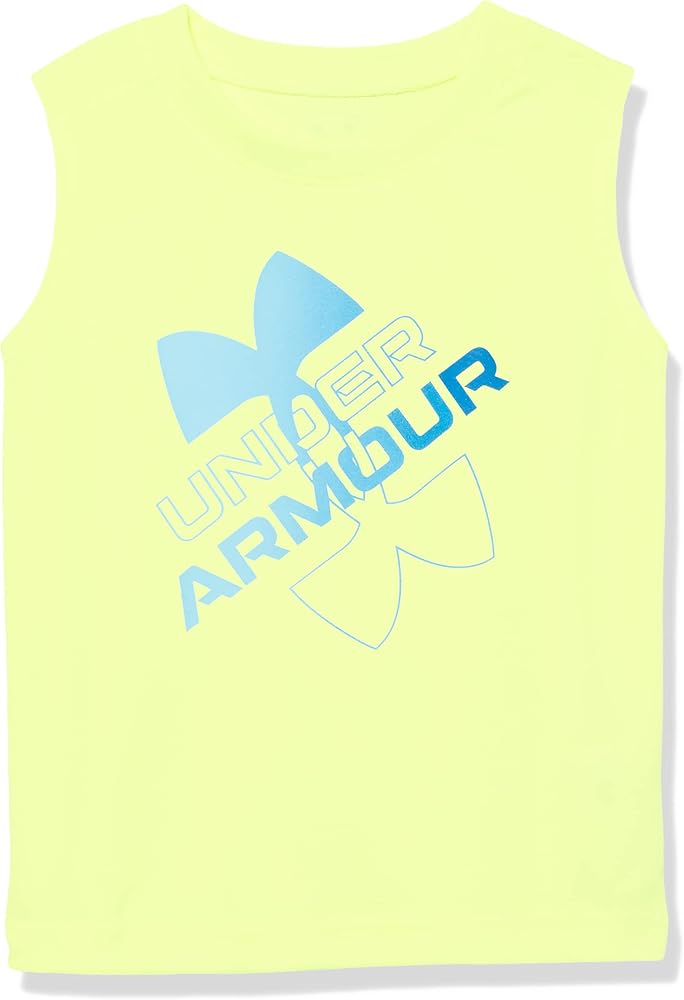 Under Armour Boys' Performance Muscle Tank, Logo Screen Print, Lightweight