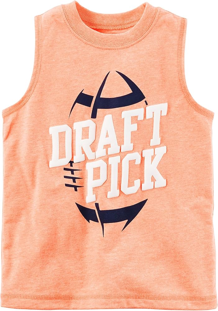 Carter's Boys' 2T-7 Neon Sleeveless Draft Pick Graphic Tee 5