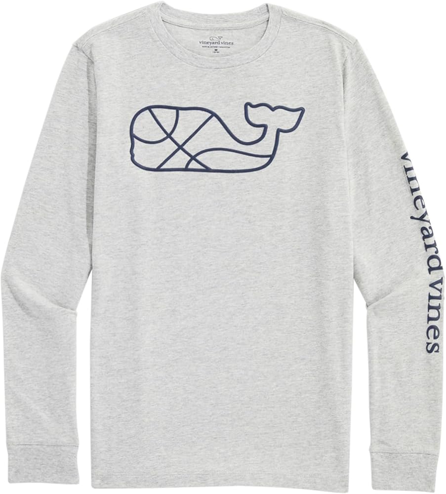 vineyard vines Boys' Basketball Whale Long-Sleeve Tee