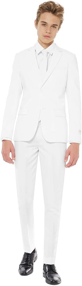 Opposuits Teen Boys Solid Color Party Suit - Prom and Wedding Party Outfit - Including Blazer, Pants and Tie