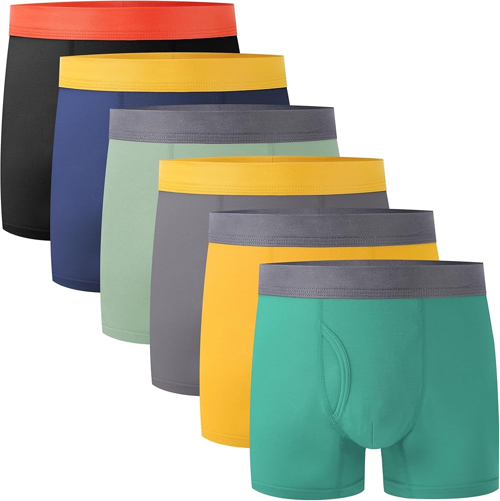 BAMBOO COOL Boys' Underwear Boxer Briefs Breathable and Soft 6-Pack